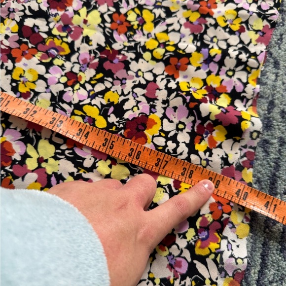 Who What Wear Sz Large FLAWED Floral Midi Length Summer Dress Sheer Puff Sleeves - Picture 8 of 10